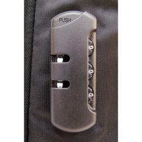 ZAINO MULTIFUNZIONE ANTIFURTO IMBOTTITO CON COMBINAZIONE USB GRIGIO-NERO